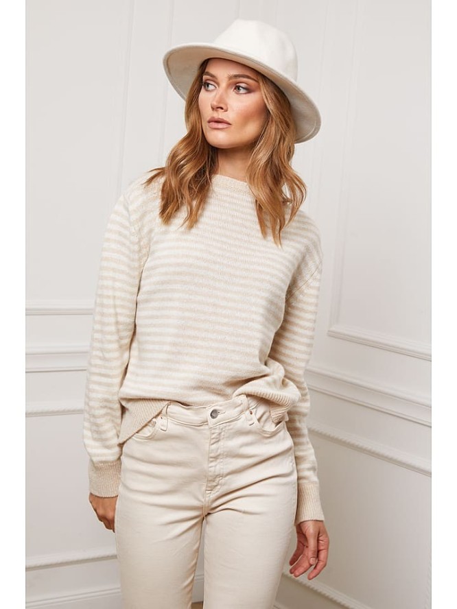 Joséfine Sweter "Astro" w kolorze beżowo-kremowym rozmiar: S