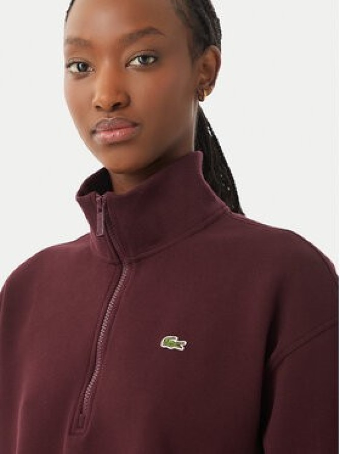 Lacoste Bluza SF5271 Brązowy ciemny Regular Fit