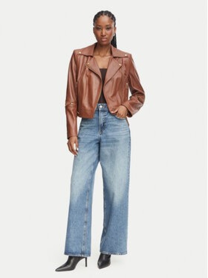 Elisabetta Franchi Kurtka skórzana GD-01Z-66E2-V1490 Brązowy Regular Fit