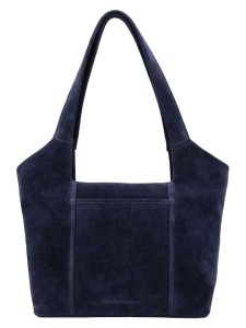 HIDE & STITCHES Skórzana torebka "Brazos" w kolorze granatowym - 38 x 23 x 11 cm rozmiar: onesize