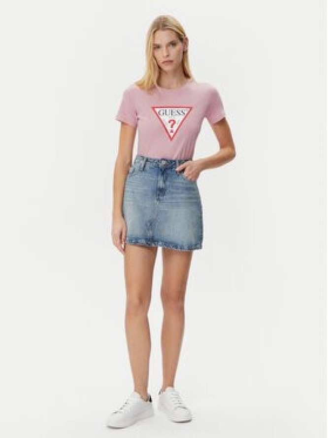 Guess T-Shirt W1YI1B I3Z14 Fioletowy Regular Fit