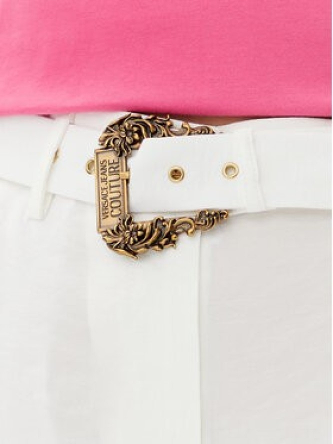 Versace Jeans Couture Spodnie materiałowe 78HAA109 Biały Wide Leg