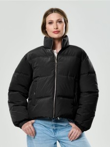 Kurtka puffer z ociepleniem - czarny