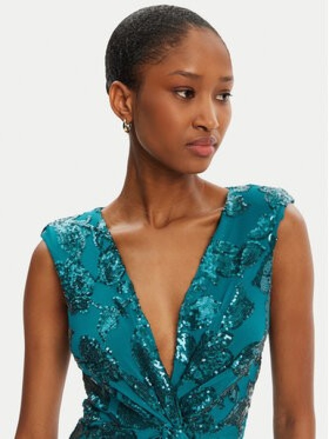 Rinascimento Sukienka wieczorowa CFC0123067003 Zielony Regular Fit