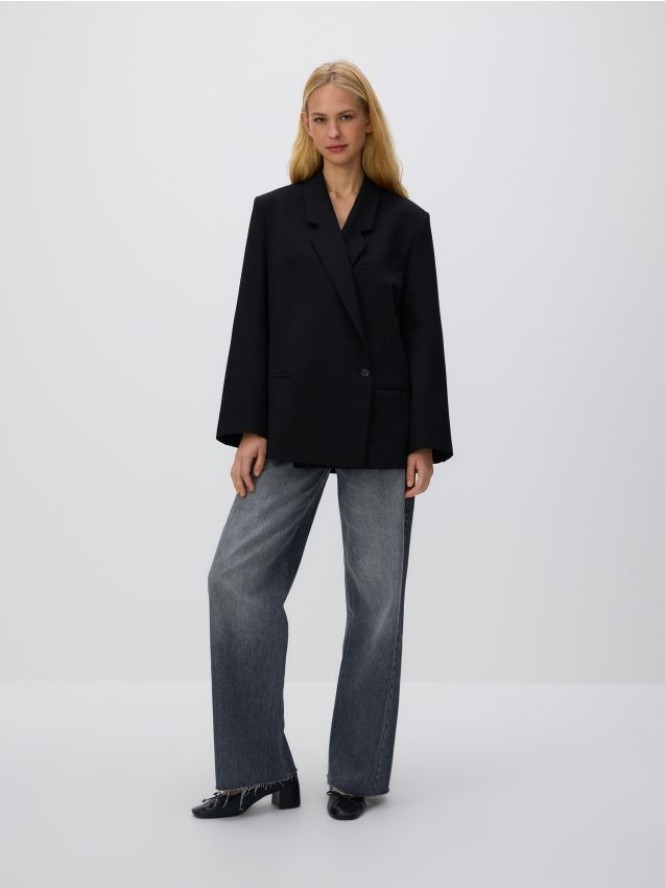 Marynarka z wiskozą - czarny