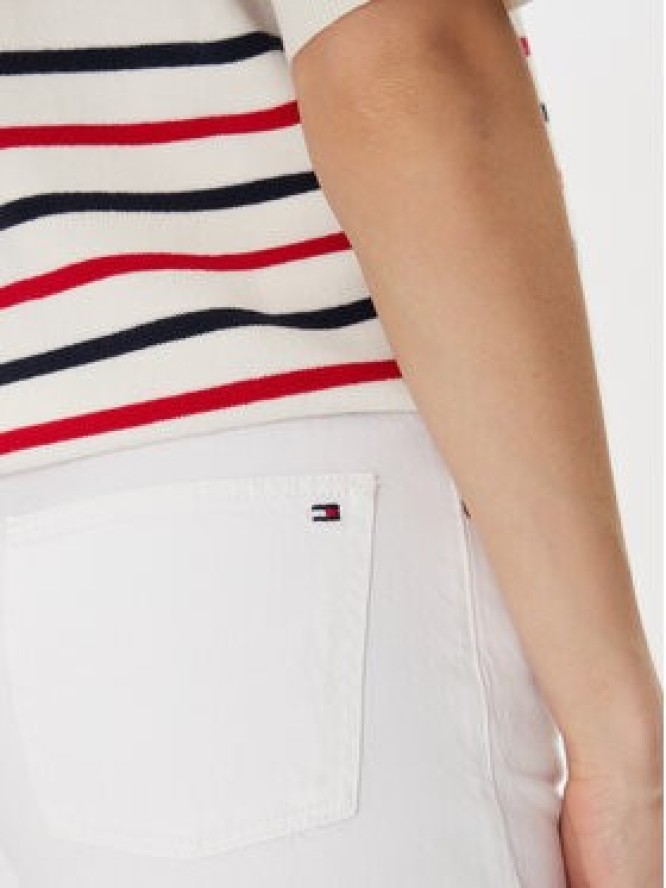 Tommy Hilfiger Szorty jeansowe Dnm Straight Short Rw White WW0WW45924 Biały Regular Fit