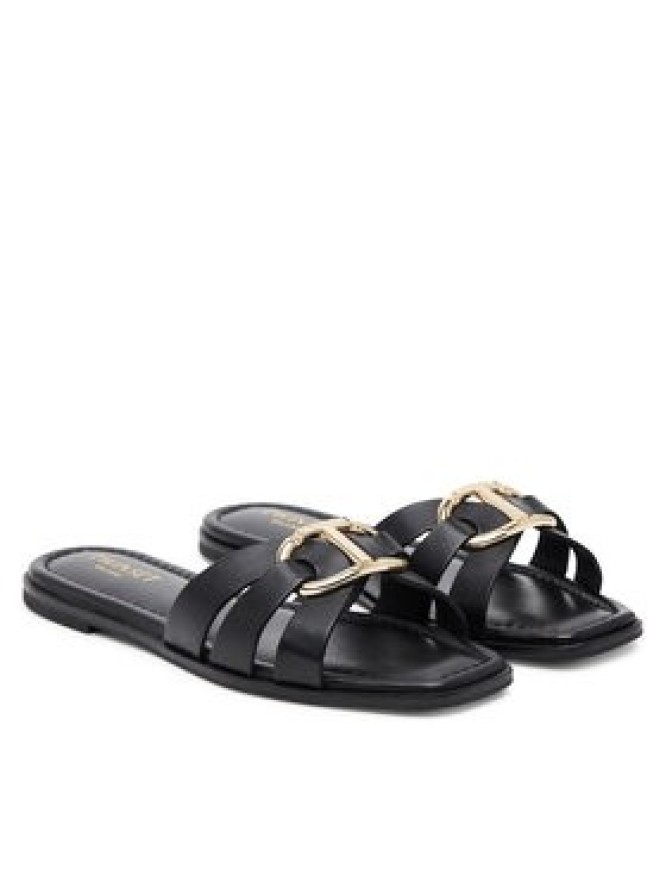 TWINSET Klapki 251TGT090 Czarny