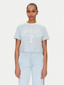 Guess T-Shirt V5GI18 I3Z14 Błękitny Boxy Fit
