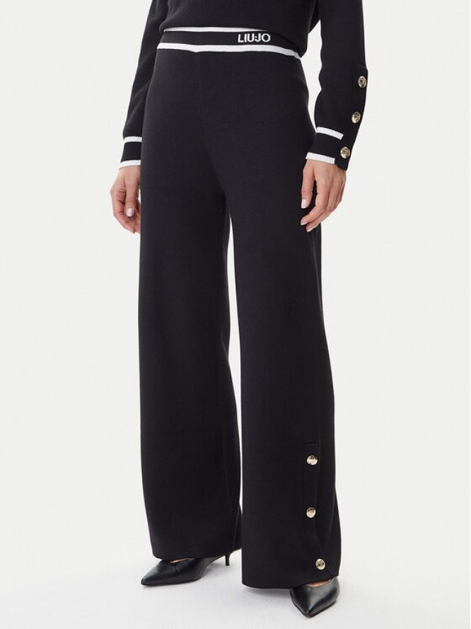 Liu Jo Spodnie dzianinowe TF5252 MS59L Czarny Regular Fit