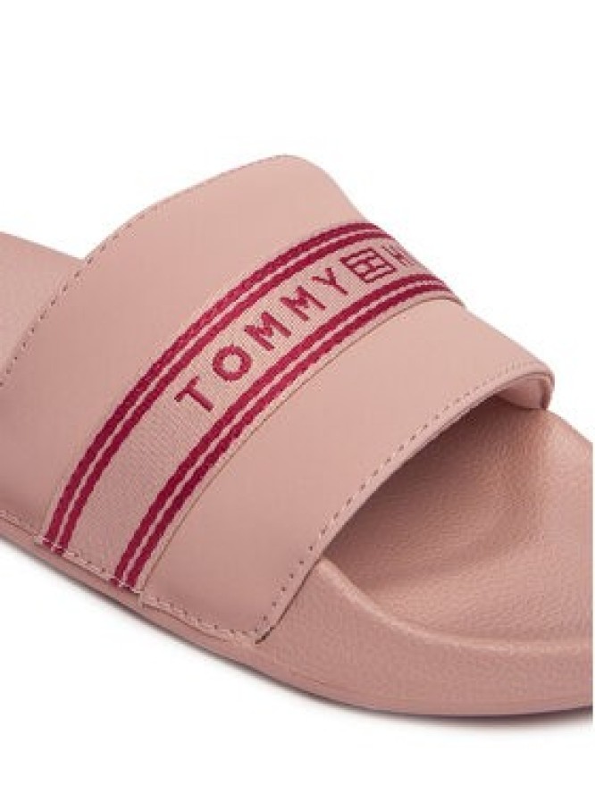 Tommy Hilfiger Klapki Logo Tape Webbing FW0FW09359 Różowy