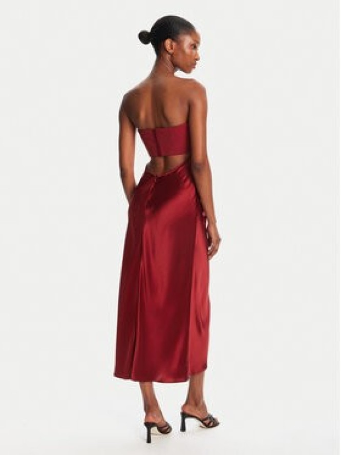 STAUD Sukienka koktajlowa Wayfaaring R24F2160PS Czerwony Slim Fit