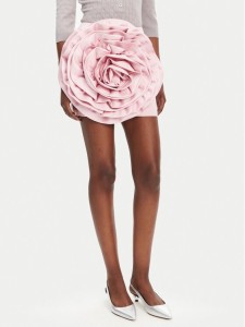 ROTATE Spódnica mini 1137841011 Różowy Slim Fit