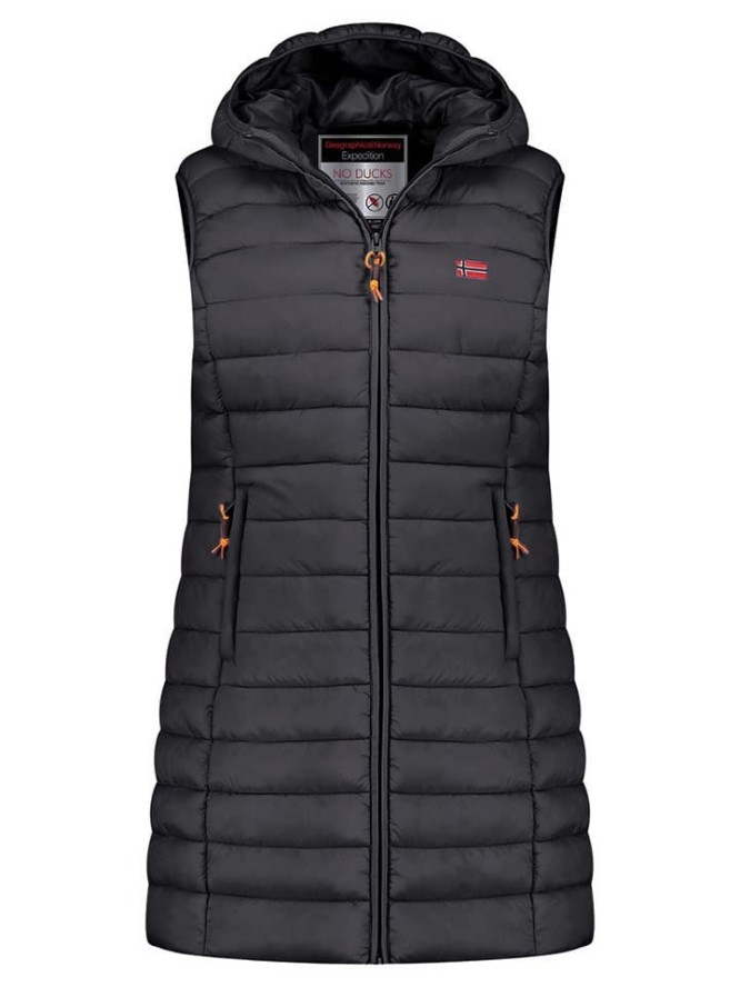 Geographical Norway Kamizelka pikowana "Vatikolor" w kolorze czarnym rozmiar: XXL