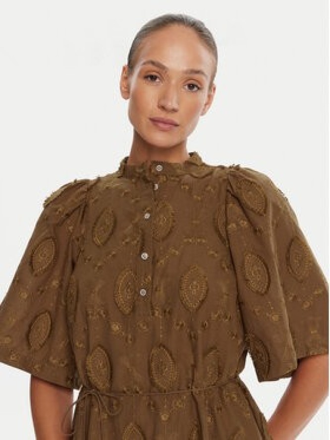 Bruuns Bazaar Sukienka koszulowa Canterbury Imilia BBW4504 Brązowy Straight Fit