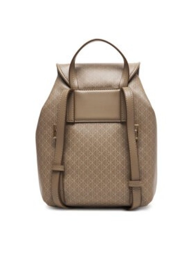 Calvin Klein Plecak Emblem Aop Mini Backpack LV04F3507G Beżowy