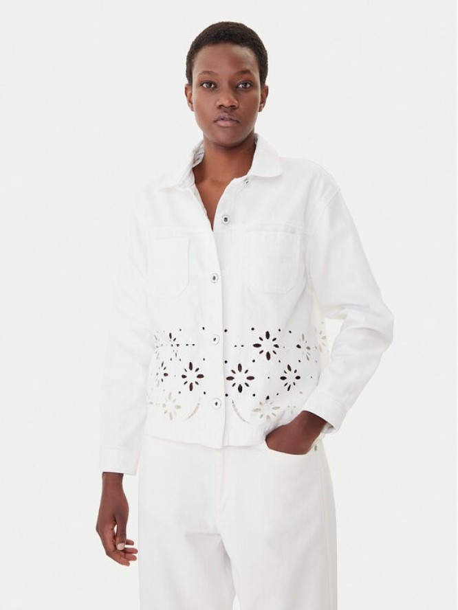 Morgan Kurtka jeansowa 252-VBRAD Biały Regular Fit