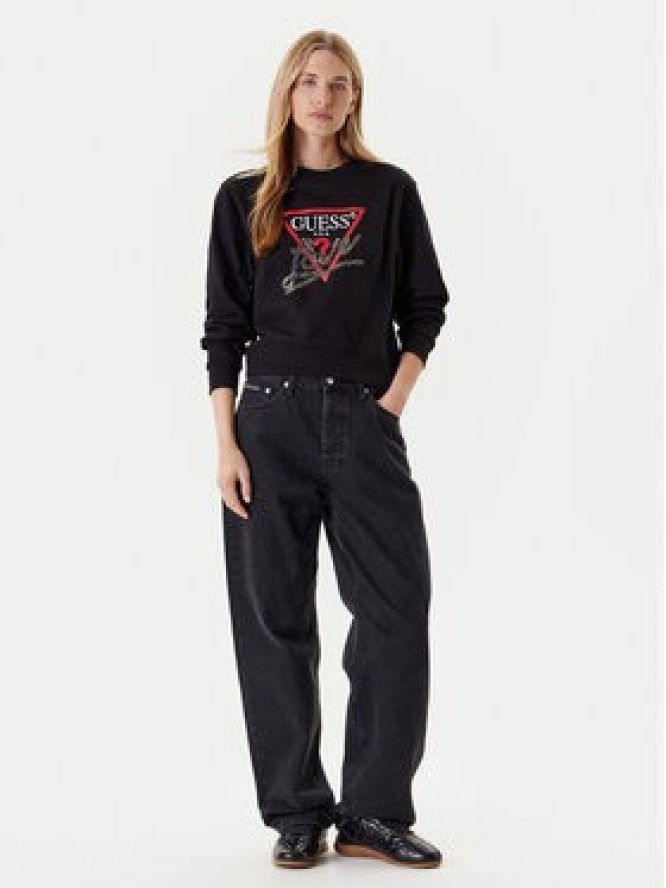 Guess Bluza W5YQ06 KB681 Czarny Regular Fit