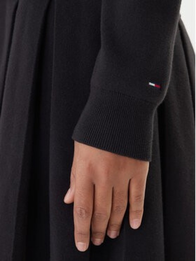 Tommy Jeans Sukienka dzianinowa Script DW0DW22464 Czarny Regular Fit