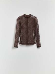 Koronkowa bluzka - bordowy