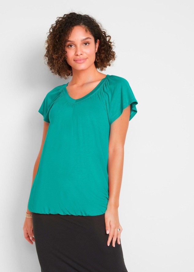 T-shirt z mieszanki wiskozy