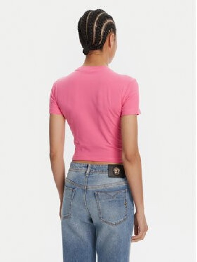 Versace Jeans Couture T-Shirt 78HAHC05 Różowy Slim Fit