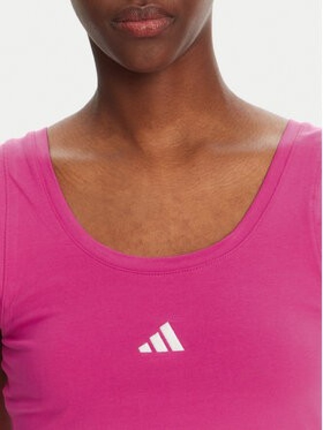 adidas Top Essentials Small Logo JP4792 Różowy Slim Fit
