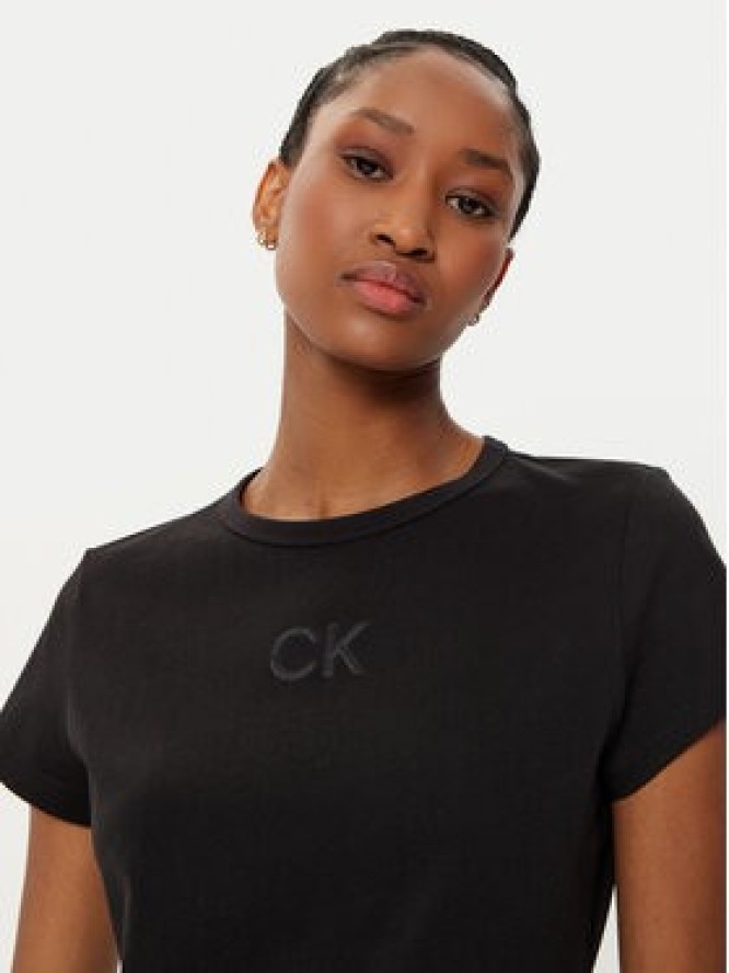 Calvin Klein T-Shirt Satin K20K207974 Czarny Regular Fit