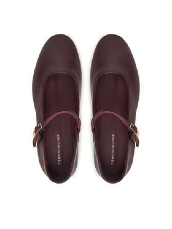 Tommy Hilfiger Baleriny SmooMaryjane FW0FW09152 Bordowy