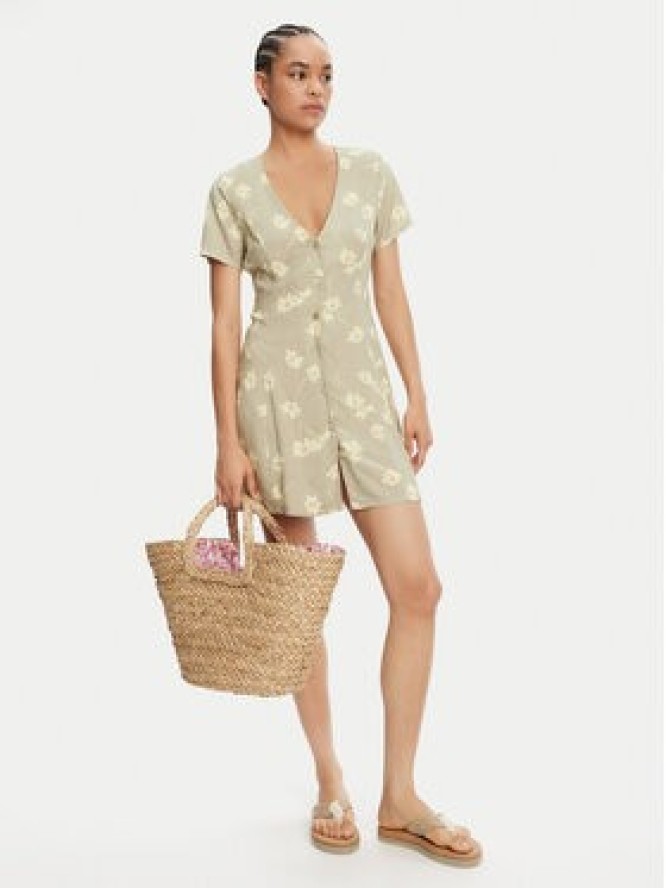 RVCA Sukienka letnia 23B131508 Zielony Regular Fit