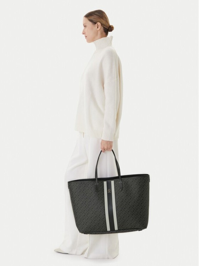 Tommy Hilfiger Torebka Th Monoplay Le Maxi Tote AW0AW17697 Czarny