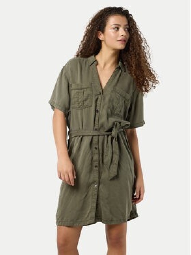 Noisy May Sukienka koszulowa Nera 27033063 Zielony Relaxed Fit