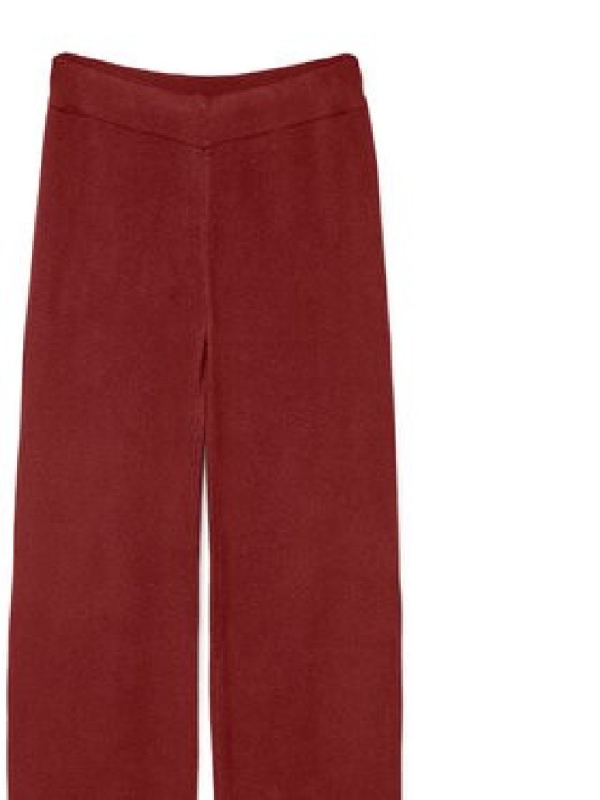 Vero Moda Spodnie dzianinowe Gold Art 10332174 Bordowy Loose Fit