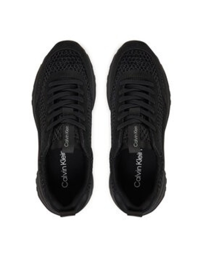 Calvin Klein Sneakersy Hike Runner Lace Up Techmix YW0YW02030 Czarny