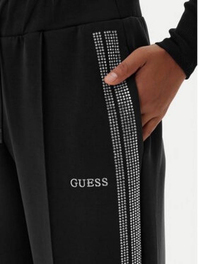 Guess Spodnie dresowe V6RB01 KCAY2 Czarny Regular Fit