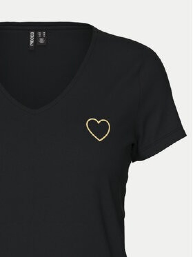 Pieces T-Shirt New Billy 17102921 Czarny Regular Fit