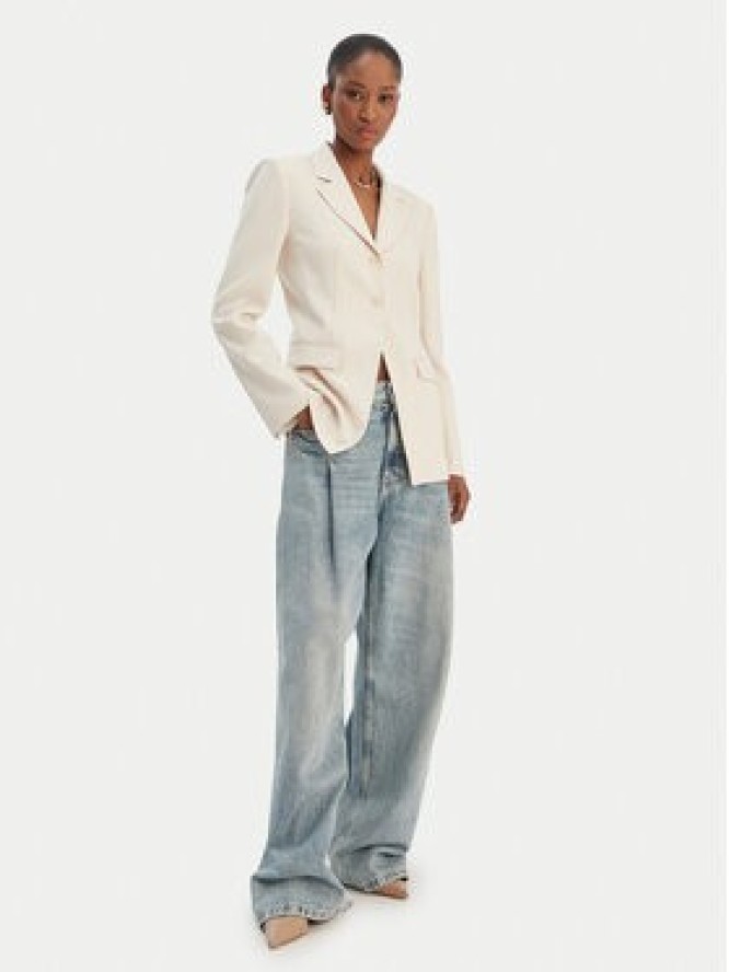 Patrizia Pepe Marynarka 8S0559/A6F5-W409 Écru Regular Fit