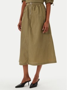 DKNY Spódnica trapezowa P5BNSAFC Zielony Regular Fit