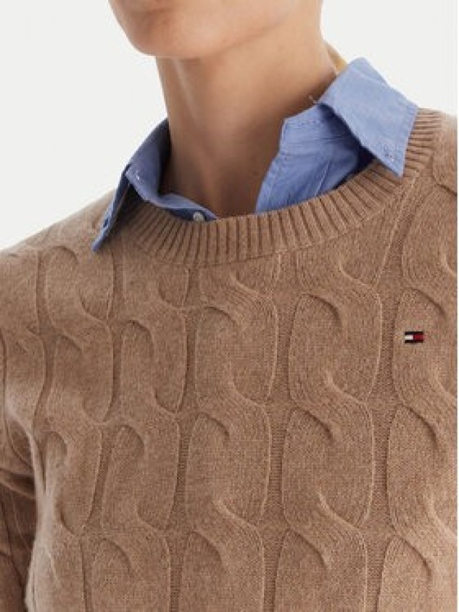 Tommy Hilfiger Sweter WW0WW43586 Beżowy Regular Fit