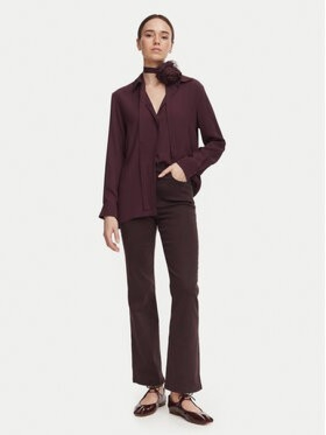 Marella Koszula Orca 2623116041 Bordowy Regular Fit