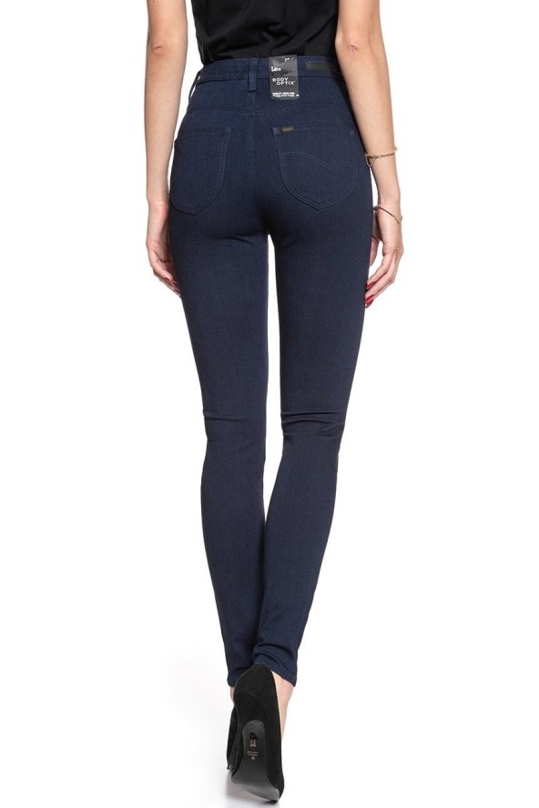 SPODNIE DAMSKIE LEE SCARLETT SUPER HIGH BLACK INDIGO L30LELLJ 112106483