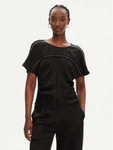 PINKO Bluzka 104596 A2BU Czarny Regular Fit