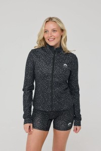Kurtka Infinite Cropped Zipped – czarna panterka