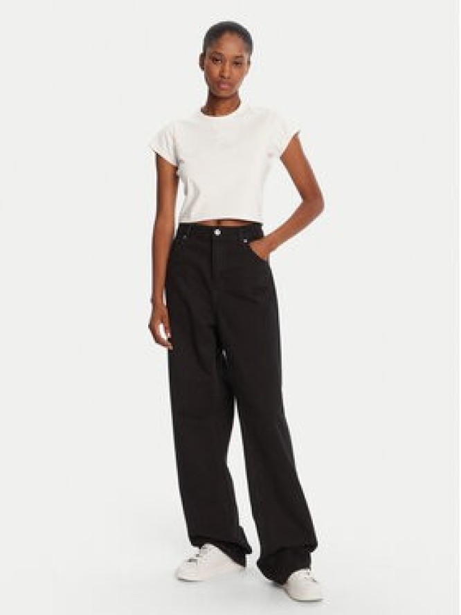 HUGO T-Shirt Rhinestone 50551404 Écru Slim Fit