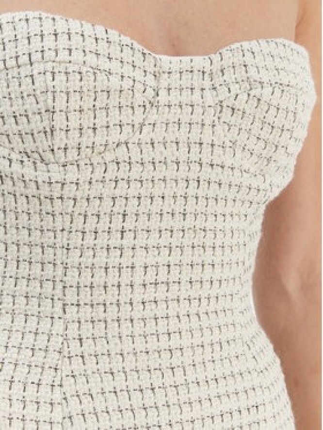 Bardot Sukienka koktajlowa Florine 60134DB Écru Slim Fit