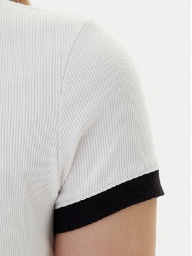 Tommy Jeans T-Shirt Badge DW0DW22575 Écru Slim Fit