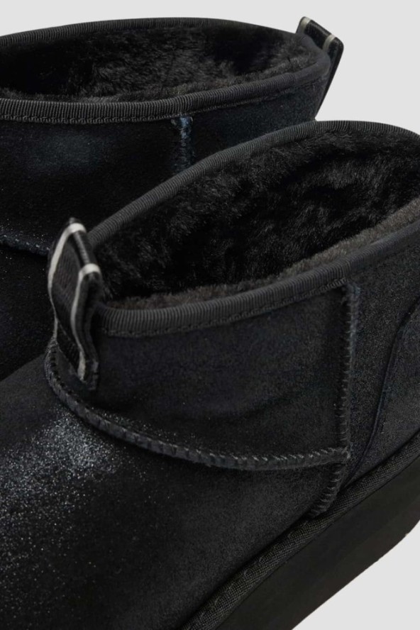 KARL LAGERFELD Czarne botki zamszowe THERMO Lo Slip On Boot, Rozmiar 39