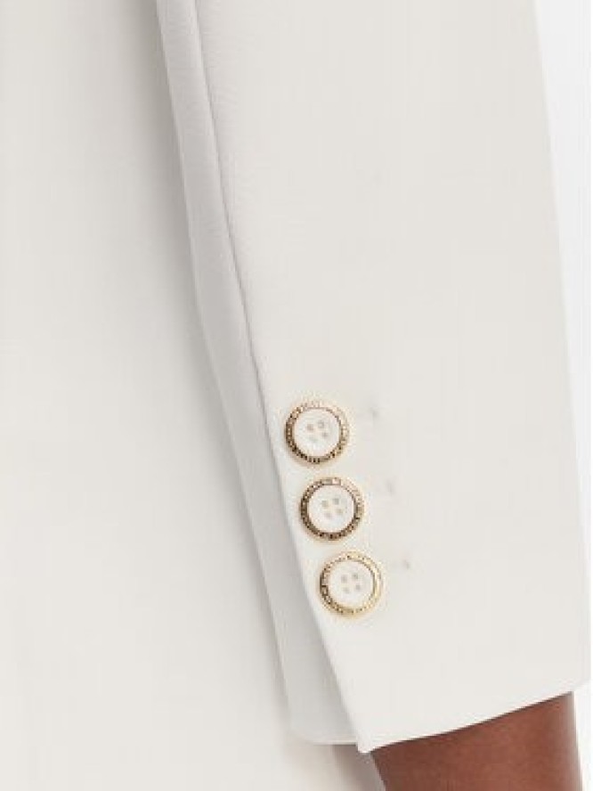 Elisabetta Franchi Marynarka GI-215-61E2-V590 Biały Regular Fit