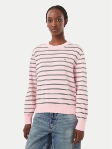 Tommy Jeans Sweter Essential DW0DW23360 Różowy Regular Fit