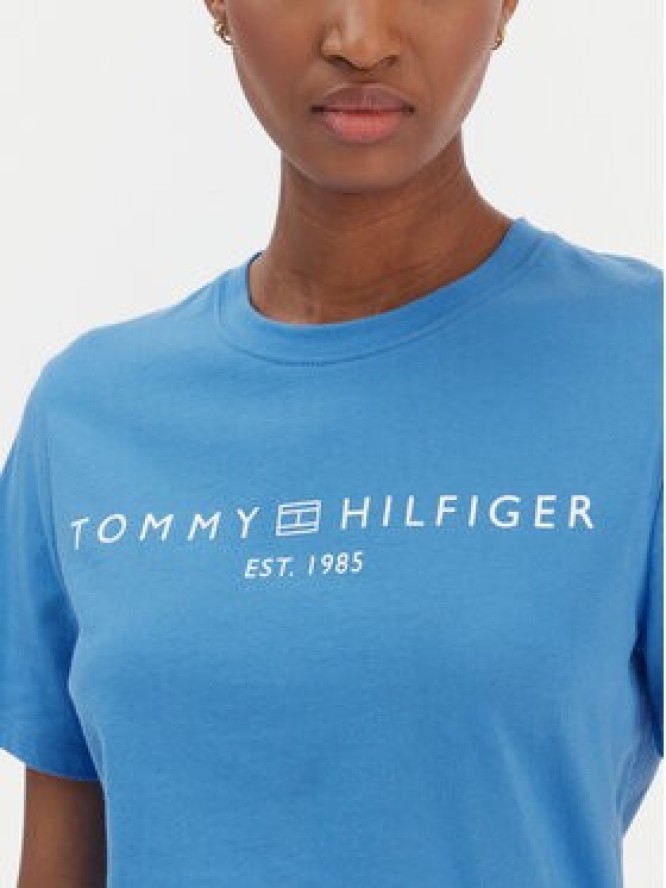 Tommy Hilfiger T-Shirt Logo WW0WW40276 Niebieski Regular Fit
