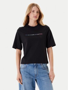 United Colors Of Benetton T-Shirt 3BL0D109D Czarny Relaxed Fit